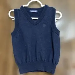 familiar ネイビー Vネック ベスト 100