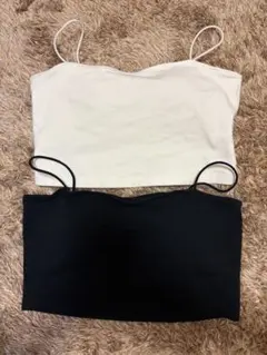 FOREVER 21 ホワイト＆ブラック キャミソール 2枚セット