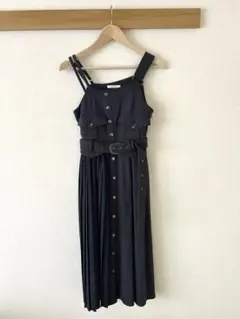 REDYAZEL アシメ ショルダー チェック ワンピース ロング