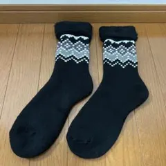【新品・未使用】裏起毛ニット靴下24〜26㎝☆