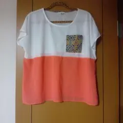 チチカカ 半袖Tシャツ ポケット付フリーサイズのサムネイル