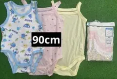 肌着6枚セット 90cm コットン100% ロンパース　シャツ　タンクトップ