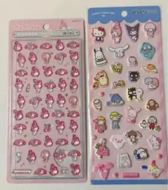 【正規品】マイメロディボンボンドロップシール　サンリオぷっくりシール　2枚セット