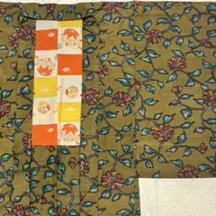 花唐草の銘仙アンティーク羽織◇袖長 手毬柄