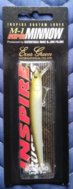 Leurre Evergreen M-1 Minnow 90mm 8g - Crankbait Pour Poissons D'eau Douce Et Mer