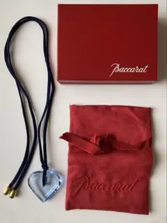 Baccarat バカラ ハート ネックレス クリスタル　水色　ライトブルーのサムネイル