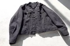 s*o様 1990s agnes b アニエスベー ブラックデニムジャケット 後