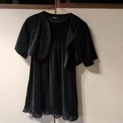 COMME CA ISM　ブラック ワンピース 130A