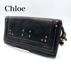 Chloe クロエ パディントン 長財布 レザー スタッズ 南京錠 Y2K 黒
