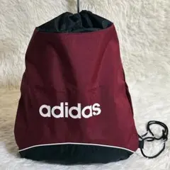 adidas ドローストリングバッグ　ワインレッド