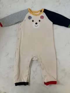 HOT BISCUITS クマ刺繍ロンパース