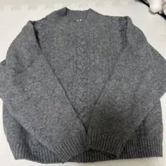UNIQLO ケーブル編み セーター 130 グレー