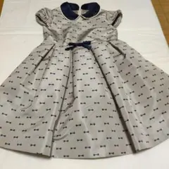 CHOPIN deux ドレス 120cm リボン柄 ネイビーのサムネイル