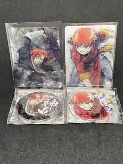 銀魂 神楽 神威 クリアカード 缶バッジセット