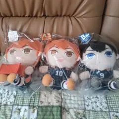 【匿名発送】ハイキュー!!ぬいもっちA賞•ラストワン賞日向、B賞影山 3個セット
