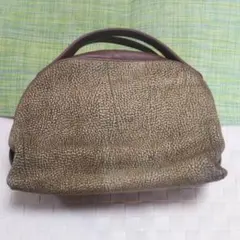 【BORBONESE】ボルボネーゼredwallタグ付きバッグ　うずら柄