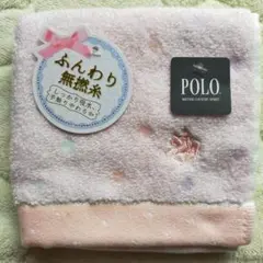 新品 未使用 POLO ドット柄 タオルハンカチ ピンクのサムネイル