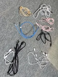 充電ケーブル 10本 microusb *2/USB-C*2/ライトニング*6