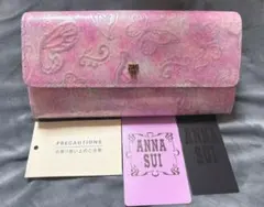 極美品 ANNA SUI エナメル長財布 ピンク 花柄 箱付き 211 - メルカリ