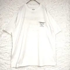 【…lostロスト】ホワイト オーバーサイズ Tシャツ L ブランドプリント