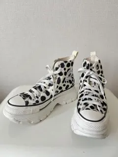 コンバース　ハイカット厚底スニーカー　25.5 ダルメシアン柄 CONVERSE