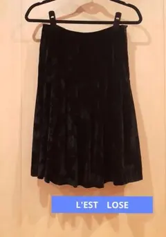 L'EST LOSE　ベロア　フレアスカート