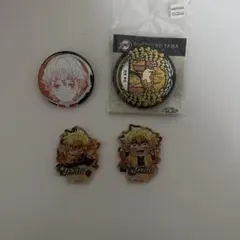鬼滅の刃 善逸 缶バッジ アクリルスタンド4個セット