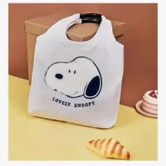 スヌーピー トートバッグ キャンバス 帆布 A4 肩掛け 刺繍 もこもこ 白