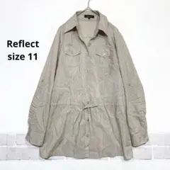 Reflect シャツジャケット ベージュ ロールアップ 11 軽やか K255のサムネイル