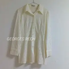 【極美品／希少】ジョルジュレッシュ 総フラワーレース 70's ブラウス L相当のサムネイル