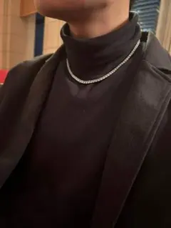 【大人気♪】テニスネックレス モアサナイト チェーンネックレス 男女兼用