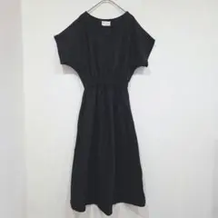 BY LOVE & J LOVE　ロングワンピース　ドルマンスリーブ　ブラック