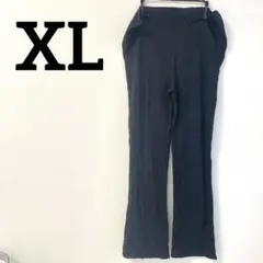 【 XL】ブラック　黒　リラックスパンツ　ズボン　薄手　カジュアル　大きめ