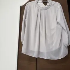 グレー長袖ブラウス Lサイズ