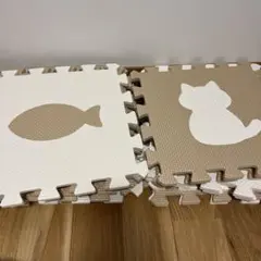 ネコ　おさかな　ジョイントマット　16枚