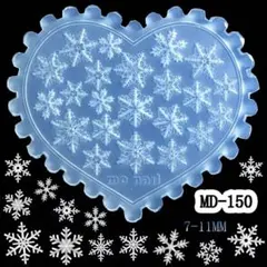 シリコンモールド　レジン　ハンドメイドパーツ　封入パーツ　雪の花