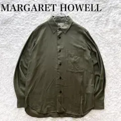 マーガレットハウエル コットン CASHMERE TWIL シャツ　カシミヤ