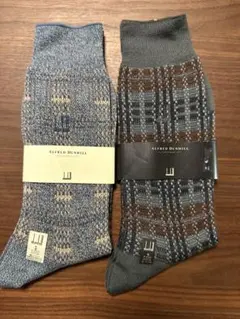 DUNHILL 25〜26cmソックス 2足セット