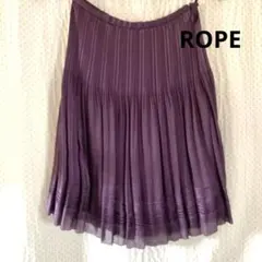 【美品】ROPE ロペ プリーツスカート パープル