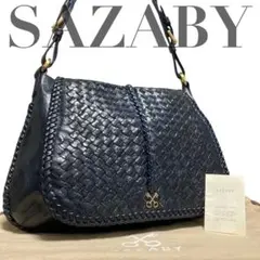 SAZABYサザビー2WAYレザートートバッグショルダー白美品肩掛け可A4可 