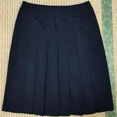 ネイビー プリーツスカート Lサイズ