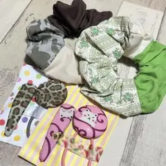 Ｍ２★ハンドメイドヘアアクセサリー まとめ売り　シュシュ　くるみボタンヘアゴム