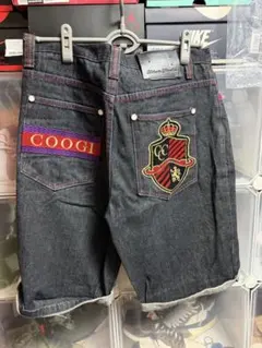 COOGI デニム ハーフパンツ W36 刺繍ロゴのサムネイル