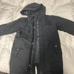 ダークグレー フード付きミリタリージャケット