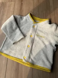 モンベル フリースジャケット 80サイズ グレー/イエロー