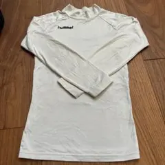 裏起毛★汚れあり★ hummel ホワイト 長袖ウェア