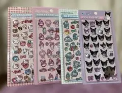 ボンボンドロップシール　ハローキティ・マイメロディ・ハンギョドン・クロミ　セット