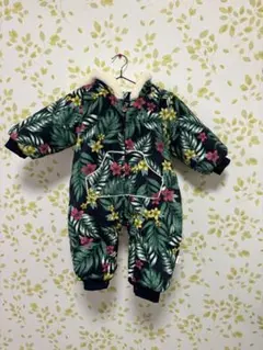 フローラル柄ロンパース 80cm 冬用 上着