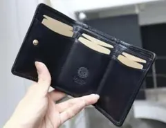 未使用級美品GANZOガンゾ三つ折り財布59145コンパクトレザーウォレットのサムネイル