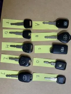 車の鍵セット トヨタ 日産 スズキ等 10本